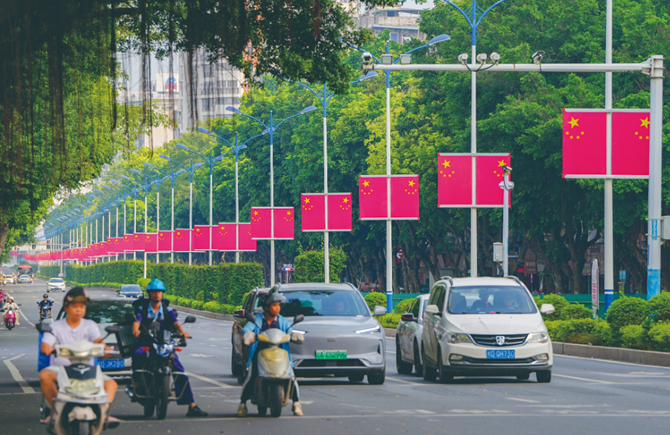 國慶氛圍漸濃